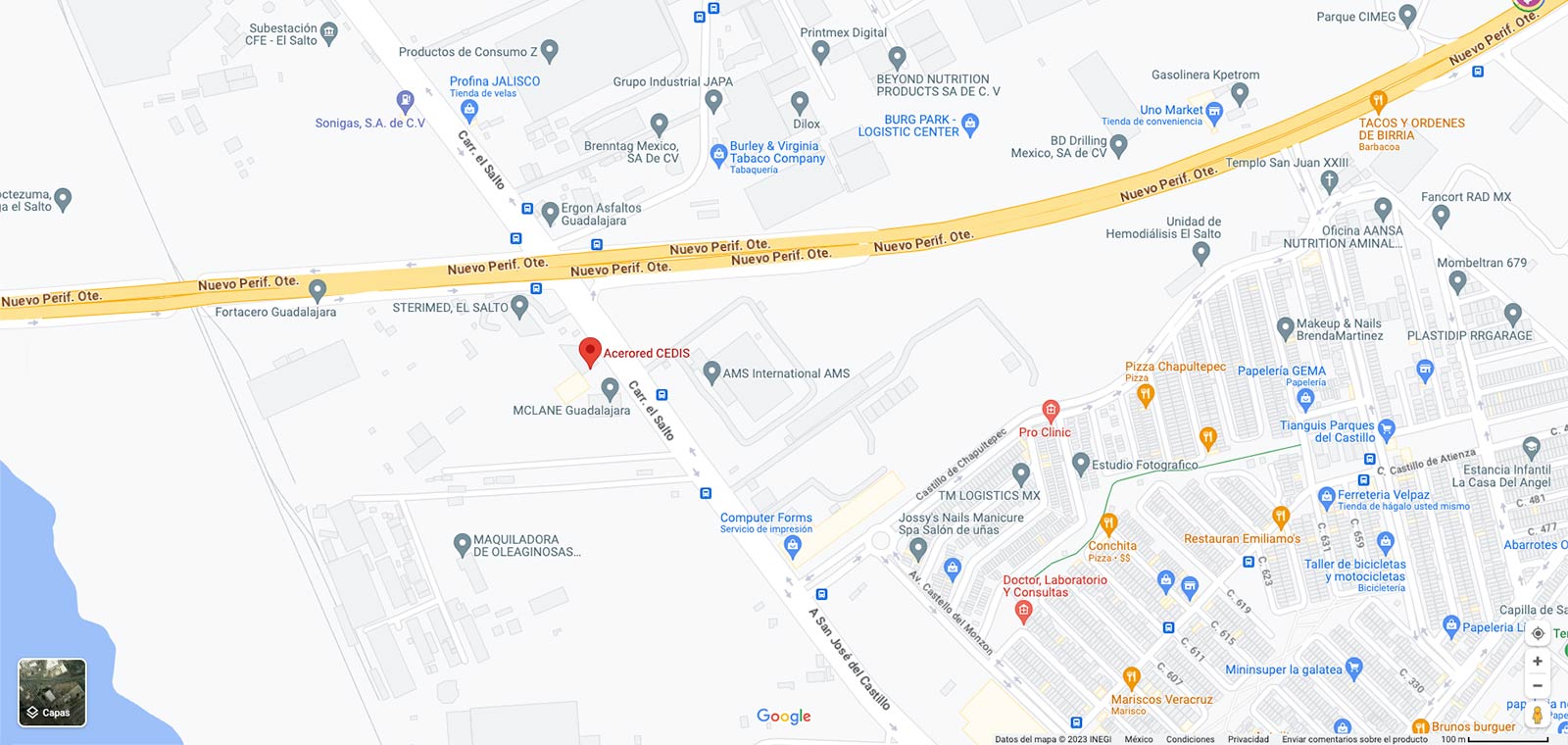 Mapa CEDIS Acerored